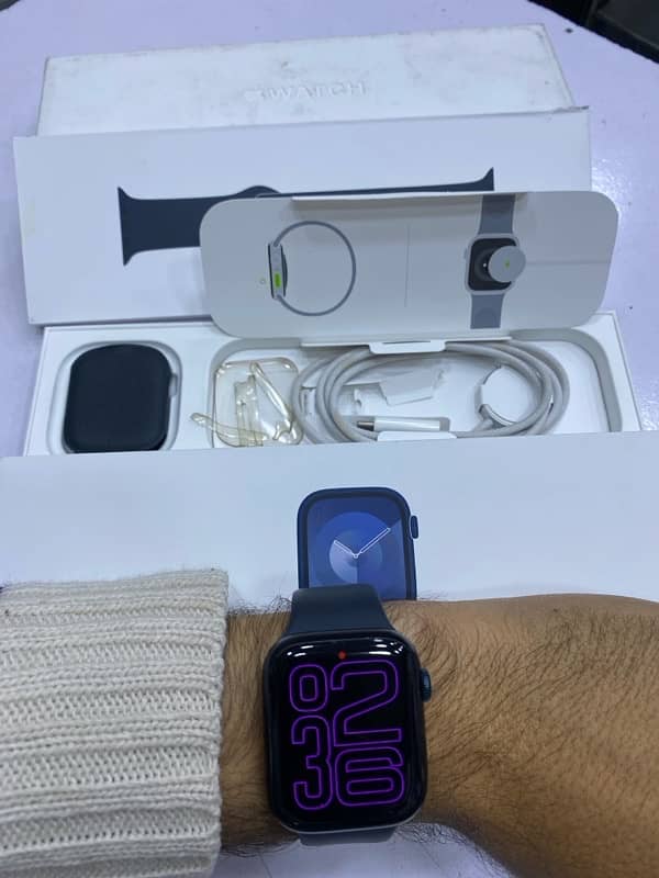 apple watch series 9 complete box midnight 1