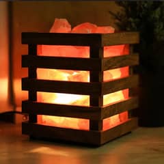 Basket Shape Pink Salt Lamp