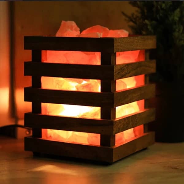 Basket Shape Pink Salt Lamp 0