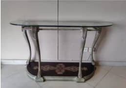 Living Space Furniture - Console Table Glass Top (Price Is Negotiable)