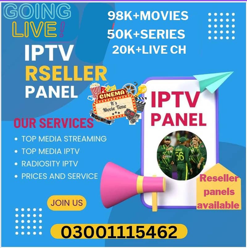 All iptv resller panel available 03001115462 0