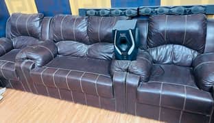 brown leather sofa