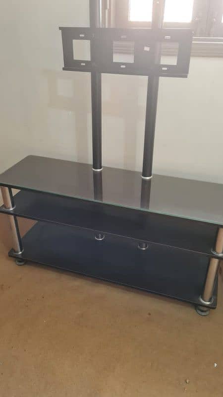 led tv console table new condition 0