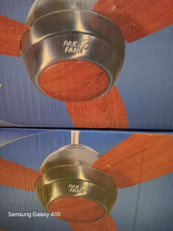 Pak fan silver and brown colour ceiling fan 4