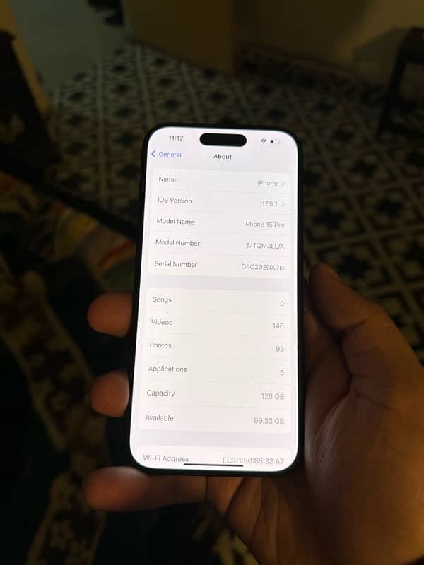 iphone 15 pro jv black 97% BH 4