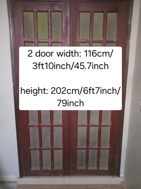 3 Doors Swing / Swing doors with net and jali for lounge and drawing 0