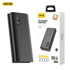 Aspor A335 Power Bank 10000mah 22.5w Pd+Qc 3.0 With Lcd Digital Displ