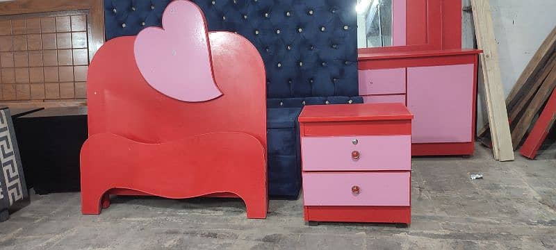 girl bed set. . bed . side table. dressing. . . hanging mirror. 03120688806 0