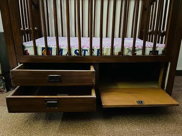 Cot / Crib for sale / kids bed / Wooden Baby bunk bed large size 1