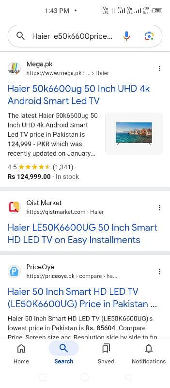 original Haier 50 ince led Android 4k 13