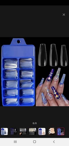 artificial nails transparent 100 pcs nail box