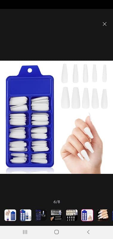 artificial nails transparent 100 pcs nail box 2