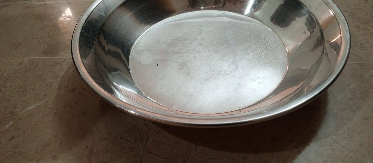 Stainless Steel Parat and Rice Chalni 4