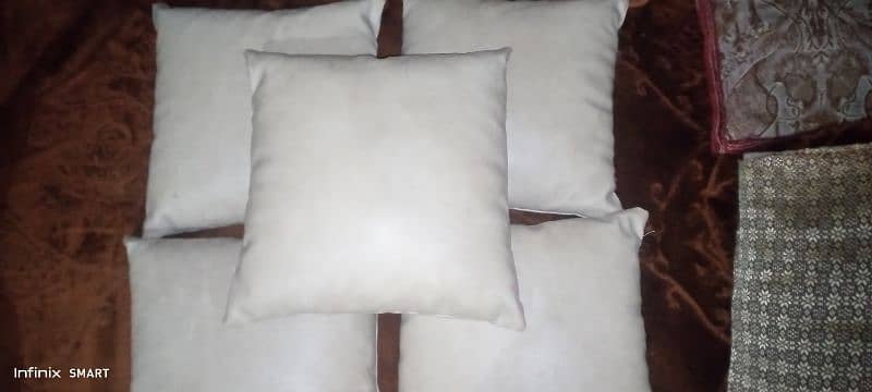 five aadat leather  sofa cushion half white colour 1