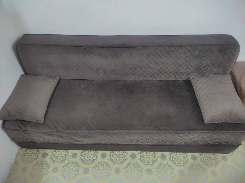 New velvet Sofa come bad with 2 pillows full size 6