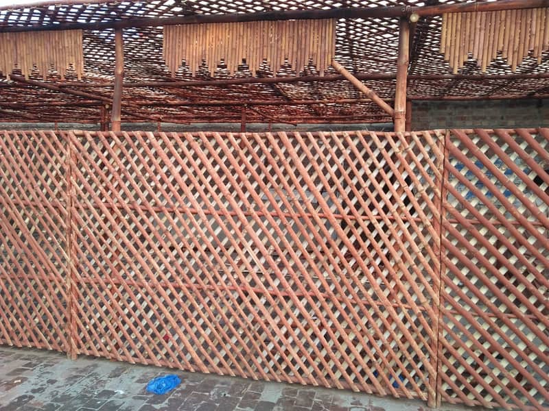 Bamboo Wall/animal shelter Homes/Jafri walls/Jafri Shade/Bamboo Huts 7