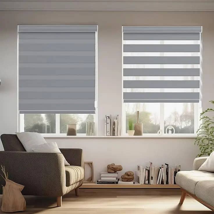 Windows Blinds / Chick Blinds / Fabric Shutter Blinds / Zebra Blinds 7