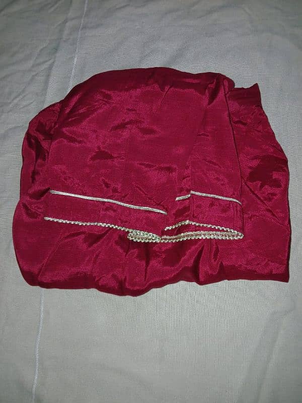 Embroided Maroon velvet suit 6