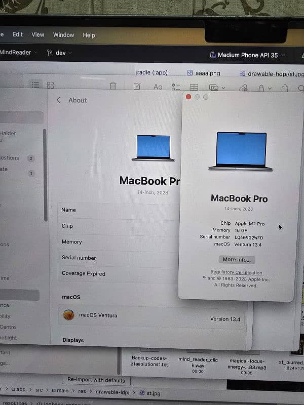 Macbook Pro 2023 512 SSD M2 Pro chip 16GB 14 inch 2