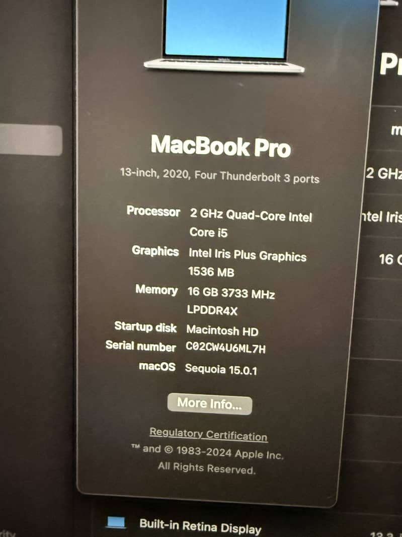 Macbook pro 2020 2