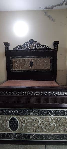 King Size bed,2 side table, dressing table, mirror ( Palang dressing ) 4