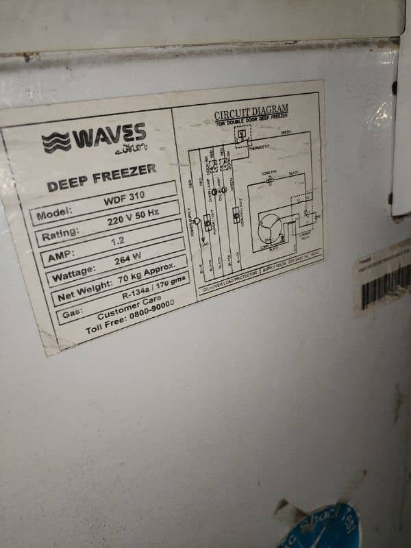 waves one door deep freezer in mint condition 2