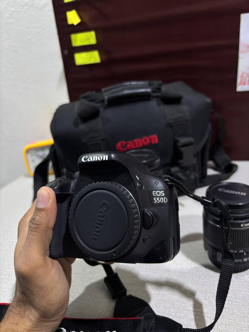 Canon 550 D with 18-55 and 55-250 Lens + Flash 8