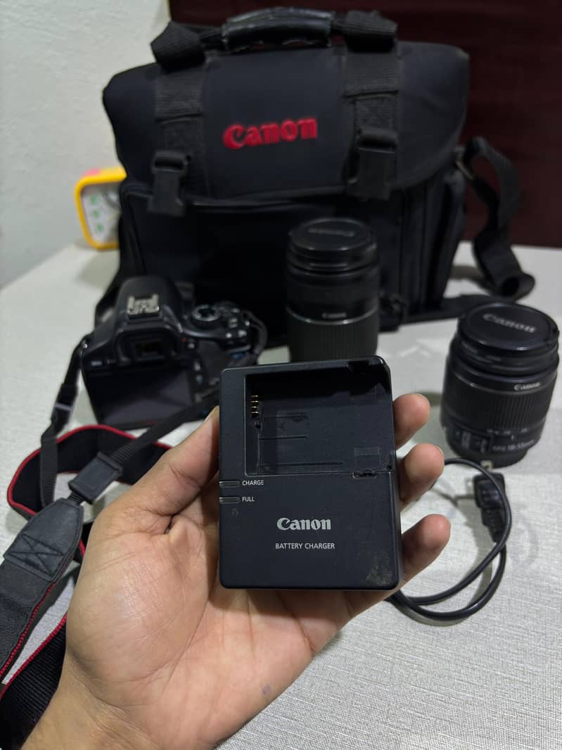 Canon 550 D with 18-55 and 55-250 Lens + Flash 11