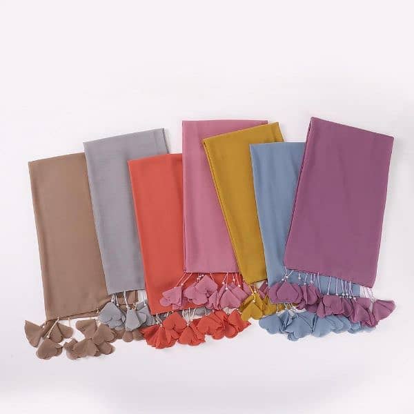 5 Pcs Chiffon plain hijab 1