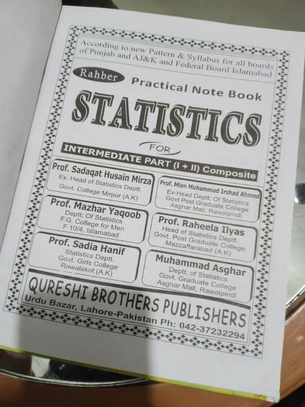 Rahber Practical Notebook Statistics for Intermediate 1