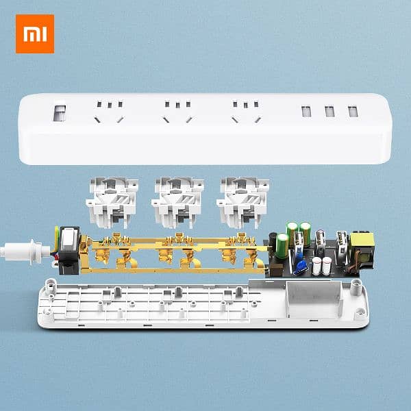 Xiaomi Mi Power Strip 3 Plug dengan 3 USB Port 2A - (ORIGINAL) - White 1