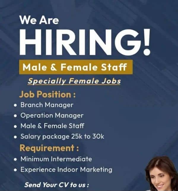 female staff required 0