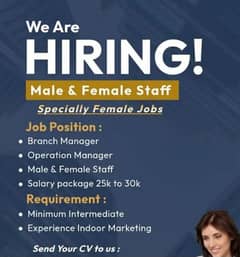 Only female staff required