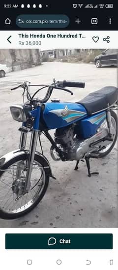 Honda 125 CG for sale WhatsApp message 0325/5033/572