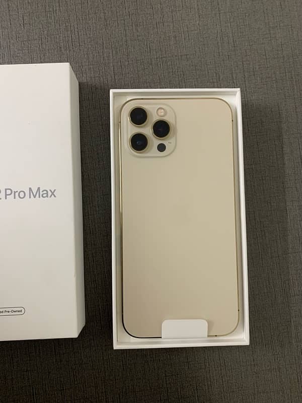 12 Pro Max Gold 128gb Non PTA new not even open yet 1