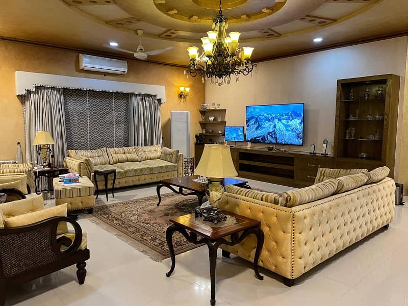 1 Kanal Ultra modern furnished ground portion available for rent in intellectual village 0