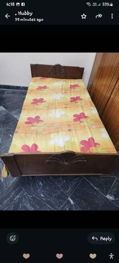 Single Bed // Single With Side And Dresssing Table // Wooden Bed