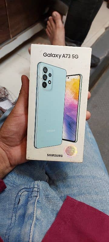 Samsung A73 5G official PTA with box condition 10 by 9 2