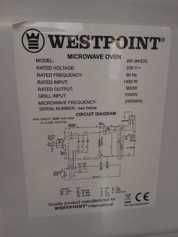 microwave Westpoint WF-841DG with Grill in perfect condition 4