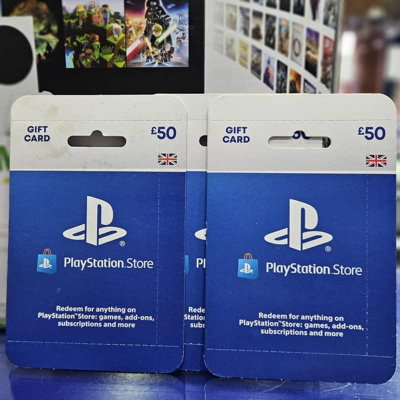 Playstation Store 50 pound card uk available. . . Stock Available 0