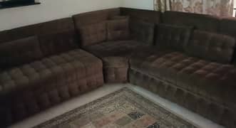 Sofa // L -Shaped Sofa  // 6 seater Sofa // wooden Sofa //3+2+1 Seate