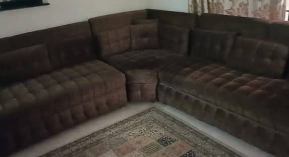 Sofa // L -Shaped Sofa  // 6 seater Sofa // wooden Sofa //3+2+1 Seate 0