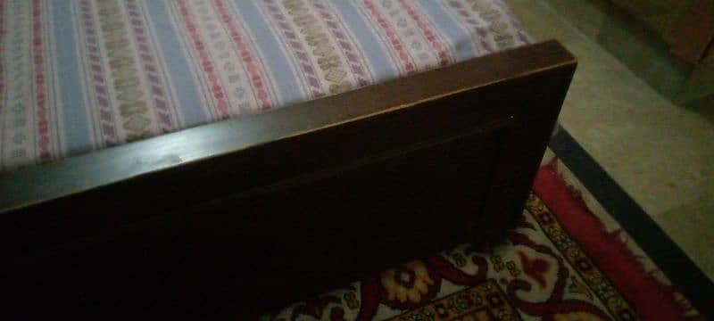 double wooden bed 1