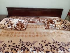 King Size Solid wood Bed with side Tables