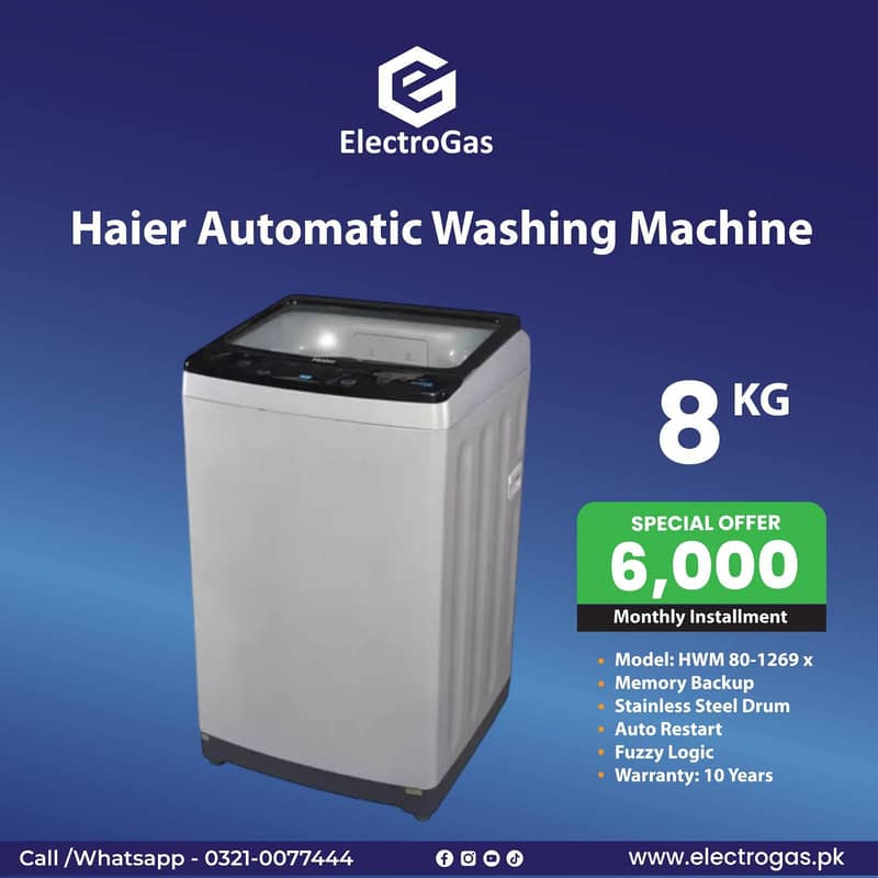 Haier Automatic Machine On Easy Installment Plan 0