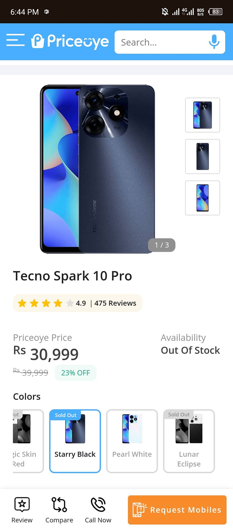 Tecno spark 10 pro 10/10 condition 1