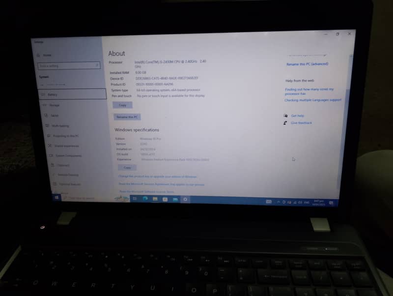 Hp laptop I5 2