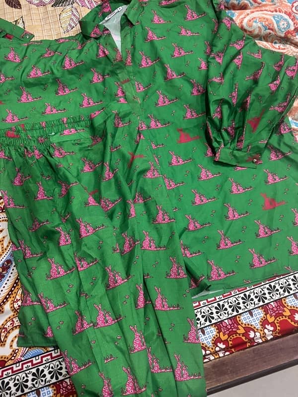 khadi co ord set silk fabric small size 2