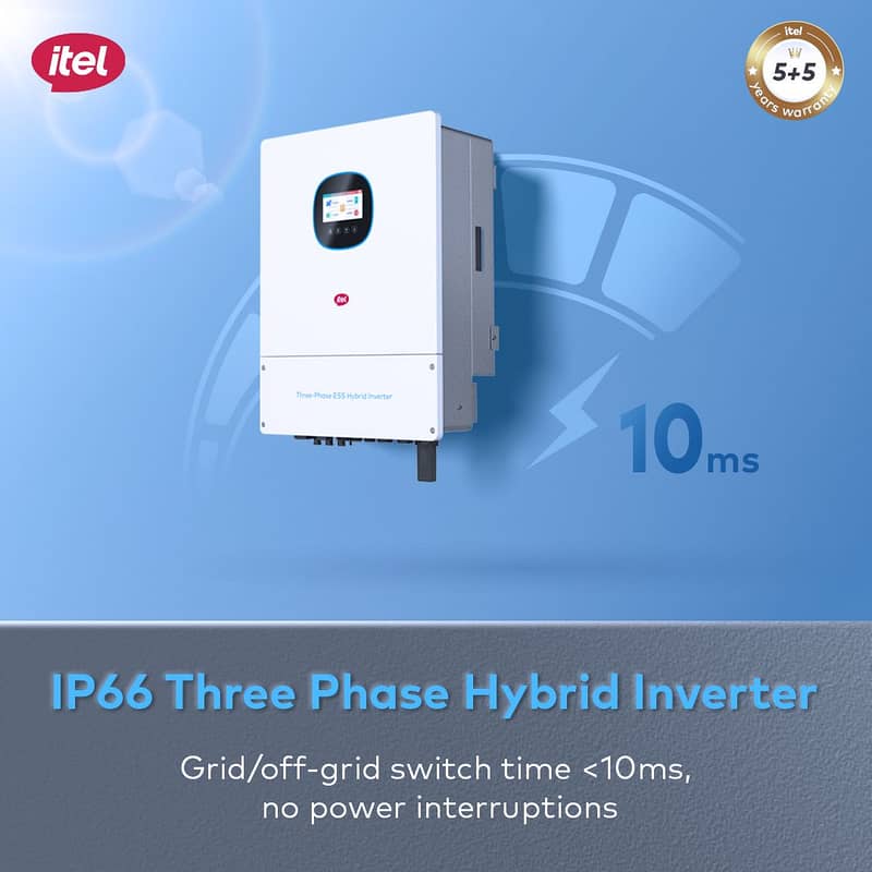 Itel 8kw/12kw Hybrid Solar Inverter-3 phase-10 year warranty 3