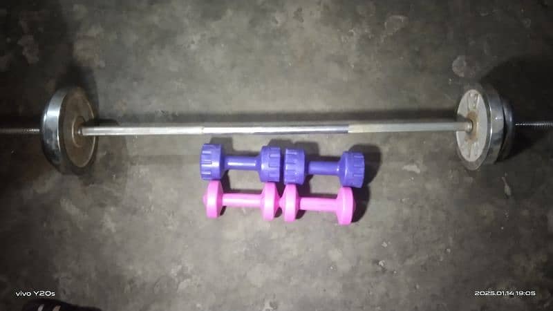 barbell and dumbells and barbell rod 2